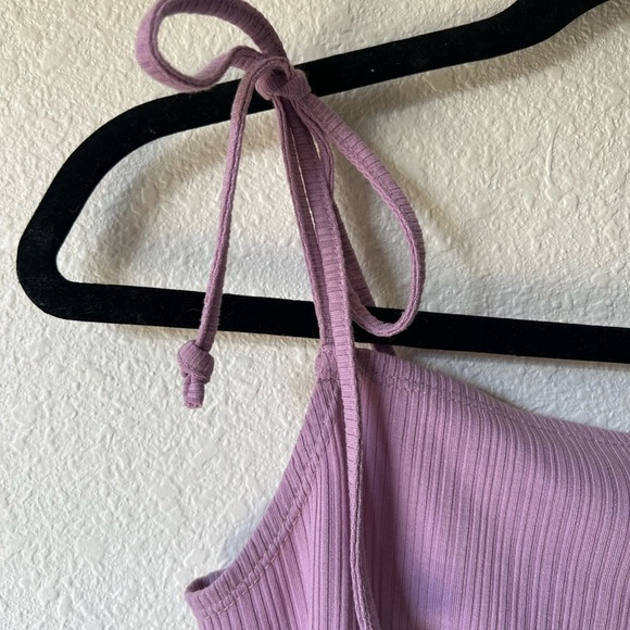 NWOT BCBG Lilac Body Suit adjustable tied straps - Picture 6 of 12